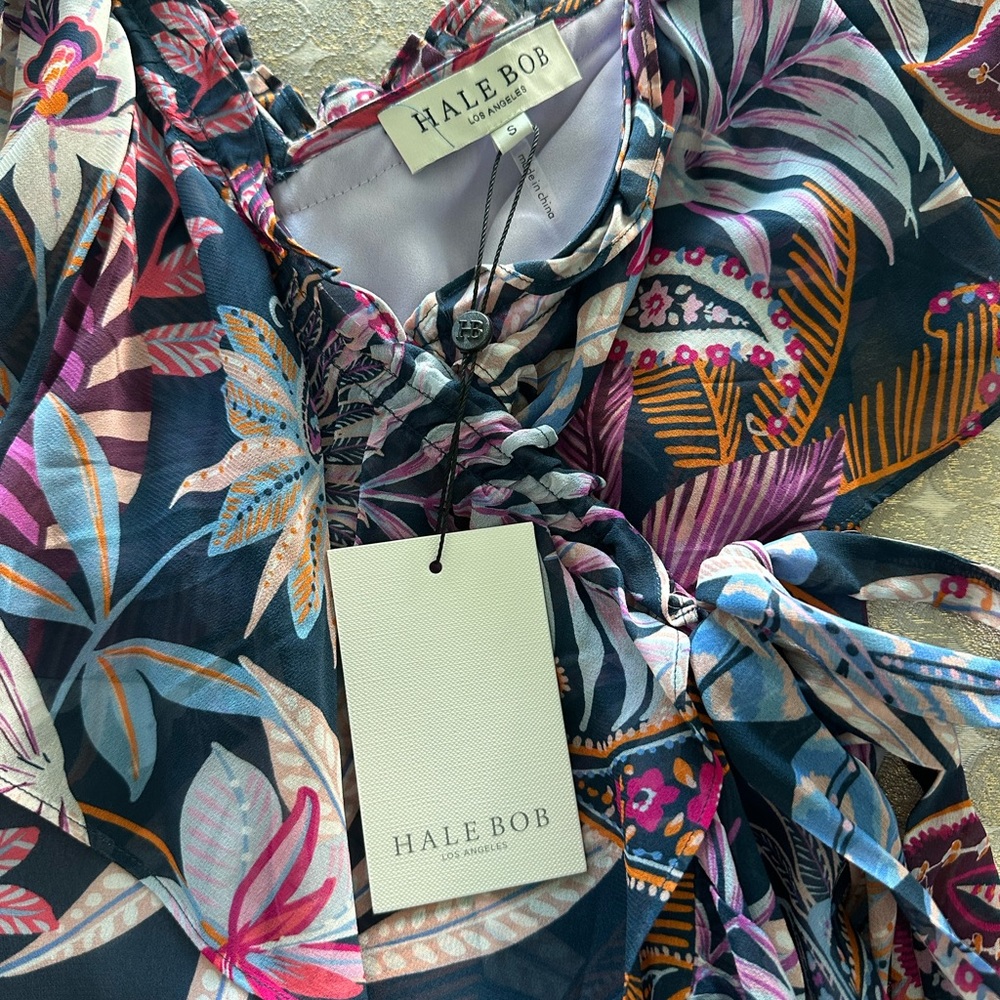 Hale Bob multi colored floral dress.  Size small.  Brand new with tags.